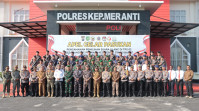 Kapolres pimpin Apel Gelar Pasukan Pengamanan PSU di TPS 002 Tanjung Peranap